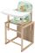 Стульчик- трансформер Babyroom Пони-230 eko без лака пластиковая столешница  зеленый (мишки и пчелки)