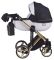 Коляска 2 в 1 Adamex Luciano Polar (Gold) Y802 белый (кожа) - черный