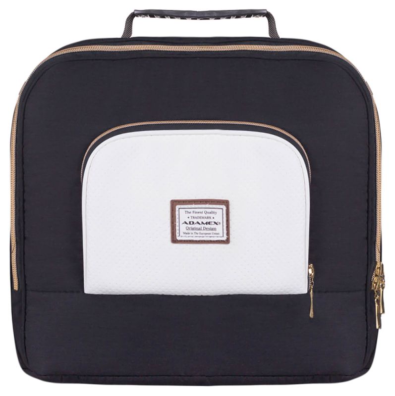 Коляска 2 в 1 Adamex Luciano Polar (Gold) Y802 белый (кожа) - черный