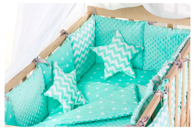 Дитяча постільна білизна Babyroom Bortiki lux-09 плюш бірюзовий