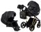 Коляска 2 в 1 Adamex Mimi Polar (Gold) Y836B черный (люрикс) - черная кожа (перфорация)