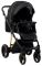 Коляска 2 в 1 Adamex Mimi Polar (Gold) Y836B черный (люрикс) - черная кожа (перфорация)