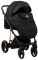 Коляска 2 в 1 Adamex Mimi Polar (Gold) Y836B черный (люрикс) - черная кожа (перфорация)