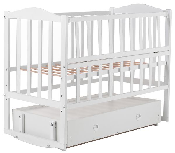 Ліжко Babyroom Зайченя ZL301 маятник, ящик, відкидний бік біле