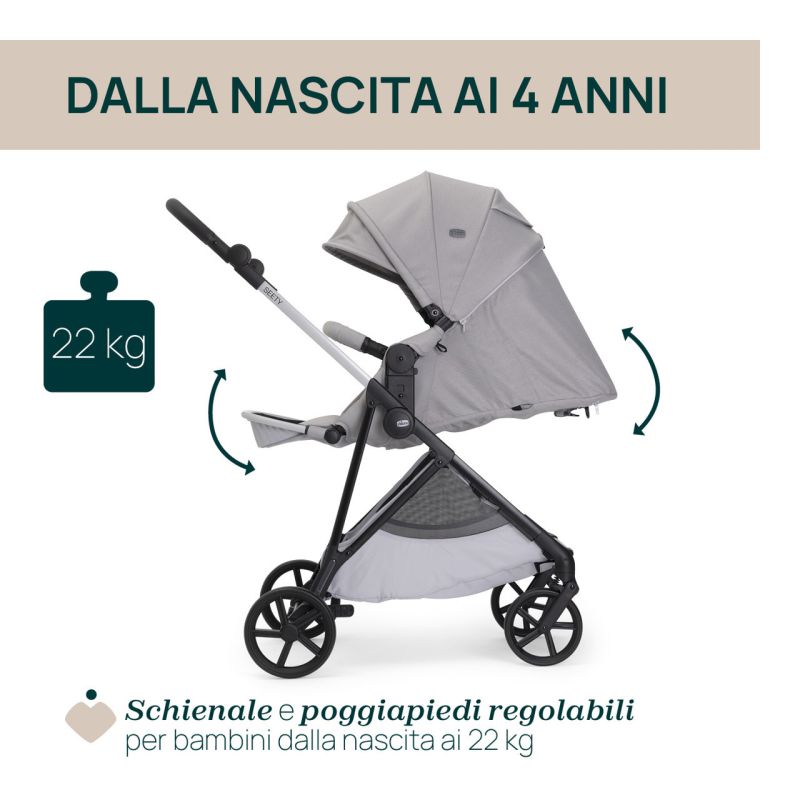 Коляска 2 в 1 Chicco Seety Cloud