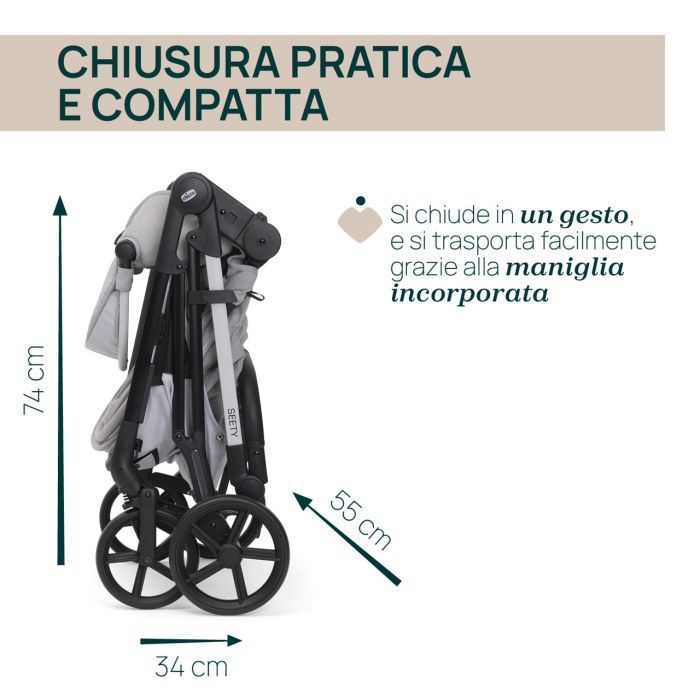 Коляска 2 в 1 Chicco Seety Cloud