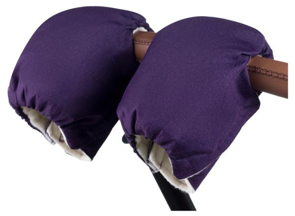 Рукавиці Babyroom на коляску  фіолетовий (білий фліс)