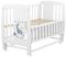 Кровать Babyroom Жирафик маятник, откидной бок DJMO-02  бук белый
