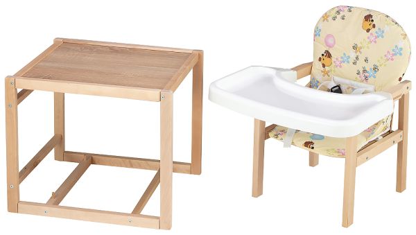 Стульчик- трансформер Babyroom Пони-230 eko без лака пластиковая столешница  бежевый (винни пух) Стульчик- трансформер Babyroom Пони-230 eko без лака пластиковая столешница  бежевый (винни пух)
