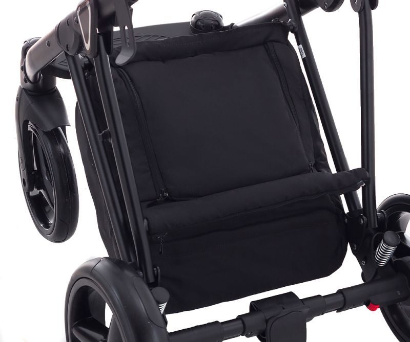 Коляска 2 в 1 Adamex Mimi Polar (Chrome) CR448 персиковый - розовая (пудра) кожа (выдавленная точка)