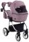 Коляска 2 в 1 Adamex Sierra Polar (Chrome) кожа 100% SR332 сиреневый - сиреневый (перфорация)