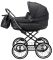 Коляска 2 в 1 класична Roan Marita Prestige (14" чорні колеса, чорна рама) P231 графіт - графітова (шкіра) перламутр
