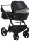 Коляска 2 в 1 Bair Kiwi кожа 100% BK-15 черный