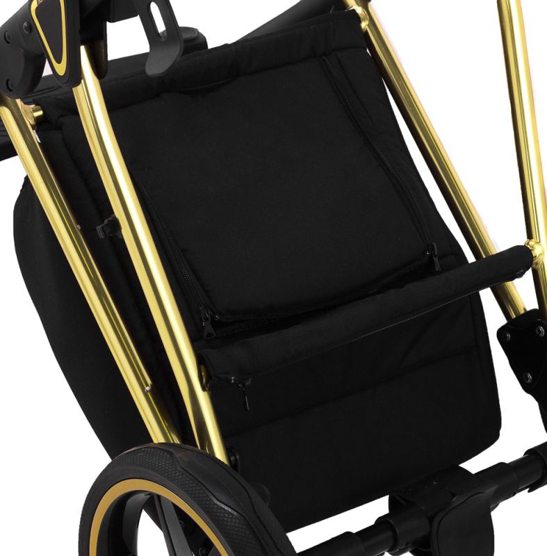 Коляска 2 в 1 Adamex Belissa Special Edidion (Gold) PS-528 капучіно - коричнева шкіра (перфорація)