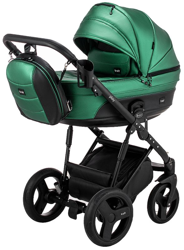 Коляска 2 в 1 Bair Play Plus BPL-111 зелений (перламутр) - чорний