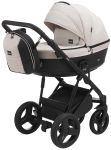 Коляска 2 в 1 Bair Play Plus Soft BPS-834 світло-бежевий - чорний (шкіра)