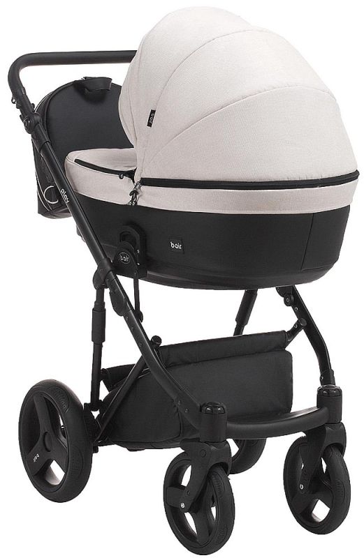 Коляска 2 в 1 Bair Play Plus Soft BPS-834 світло-бежевий - чорний (шкіра)