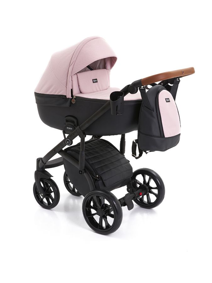 Коляска 2 в 1 Kidex K-Style Pink Handle Brown