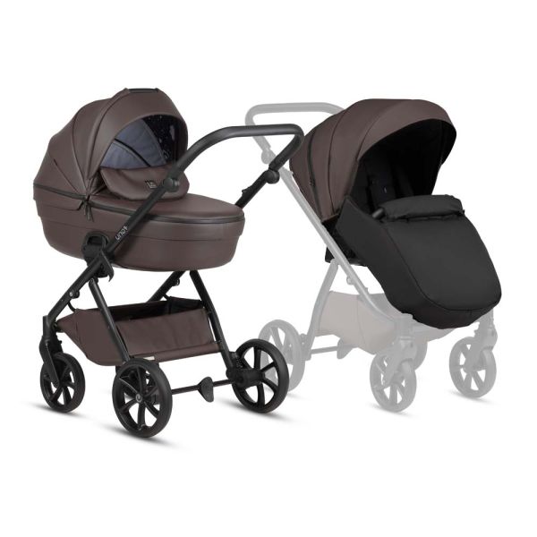 Коляска 2 в 1 TUTIS Uno6 Plus Leather Cioccolata