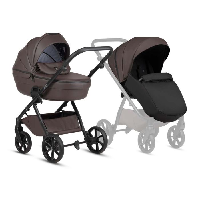 Коляска 2 в 1 TUTIS Uno6 Plus Leather Cioccolata
