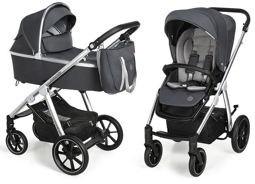 Коляска 2 в 1 Baby Design BUENO 217 GRAPHITE (без вышивки)