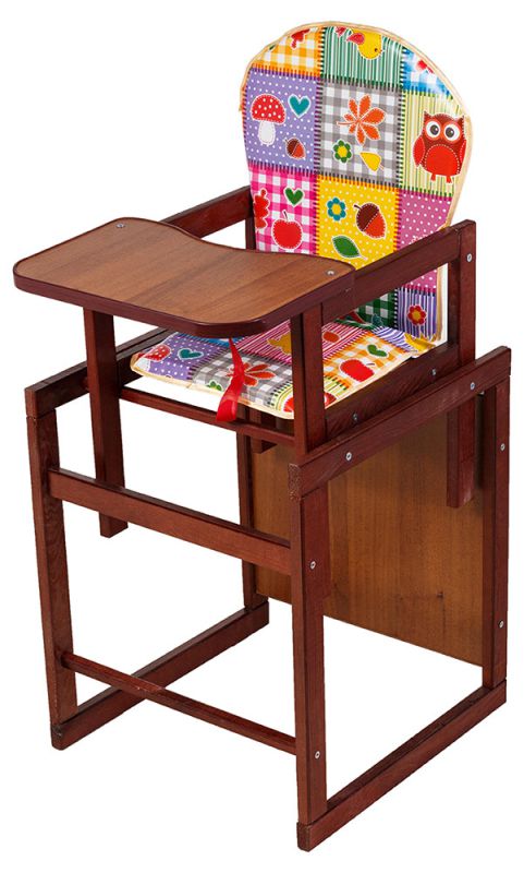 Стільчик-трансформер Наталка Зайчик-22 темний різнокольоровий (сова та курча)