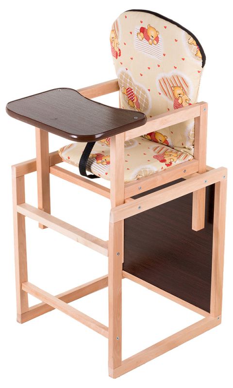 Стільчик-трансформер Babyroom Карапуз-100 eko МДФ стільниця бежевий (ведмедики)