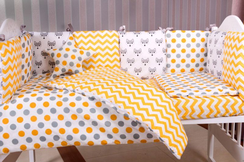 Дитяча постільна білизна Babyroom Bortiki lux-08 fox оранжевий - сірий
