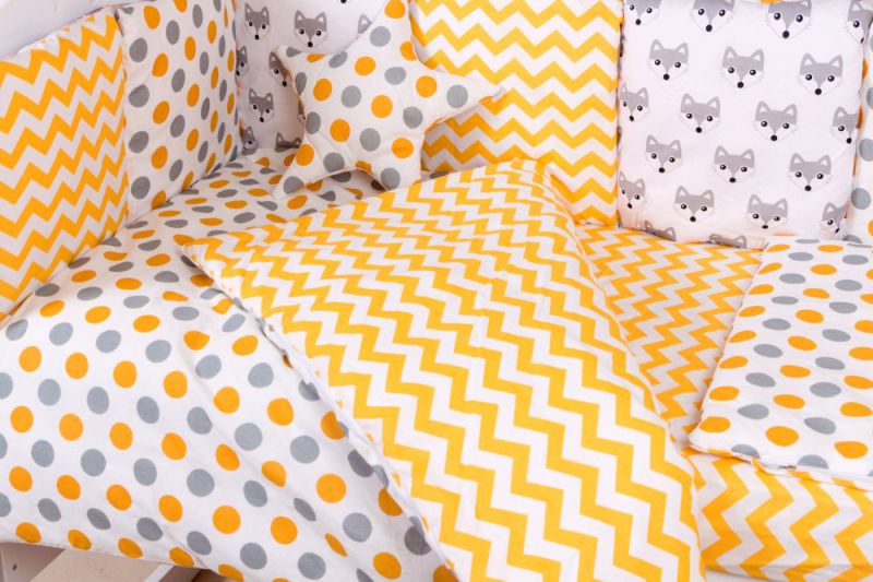 Дитяча постільна білизна Babyroom Bortiki lux-08 fox оранжевий - сірий