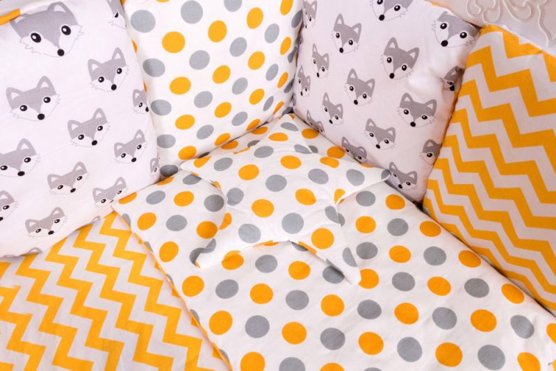 Дитяча постільна білизна Babyroom Bortiki lux-08 fox оранжевий - сірий