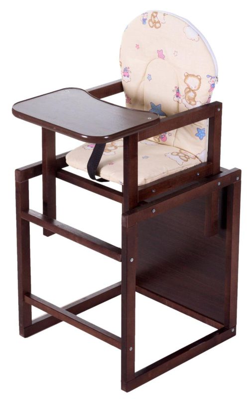 Стільчик-трансформер Babyroom Карапуз-120 тонований МДФ стільниця бежевий (ведмедик, бджілка, зірка)