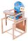 Стульчик- трансформер Наталка Зайчик-11 eko  синий (тачки)