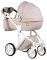 Коляска 2 в 1 Adamex Luciano кожа 100% 11S светло-капучино кожа