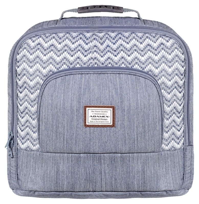 Коляска 2 в 1 Adamex Luciano jeans Q202 світло-синій (зигзаг)