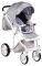 Коляска 2 в 1 Adamex Luciano jeans Q201 светло-серый (зигзаг)
