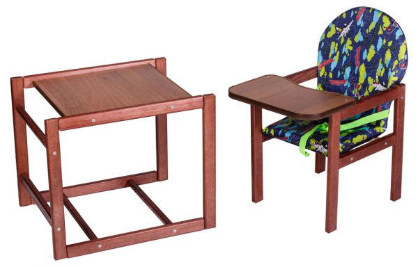 Стільчик-трансформер Наталка Зайчик люкс темний темно-синій (літаки)