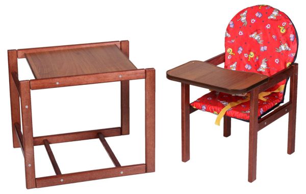 Стільчик-трансформер Наталка Зайчик люкс темний червоний (tweety and bugs banny)