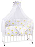 Детская постель Babyroom Comfort-08  белый (слоники с желтым зонтиком)