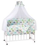 Дитяча постільна білизна Babyroom Comfort-08 білий (салатові слоники)