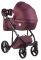 Коляска 2 в 1 Adamex Luciano jeans Q8 бордо