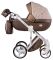 Коляска 2 в 1 Adamex Luciano jeans Q211 коричневый - бежевый (узор ветка)