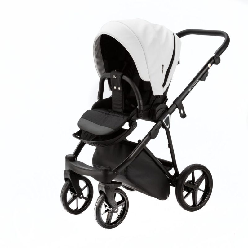 Коляска 2 в 1 Adamex Belissa ECO кожа 100% SA-4 темно-серый