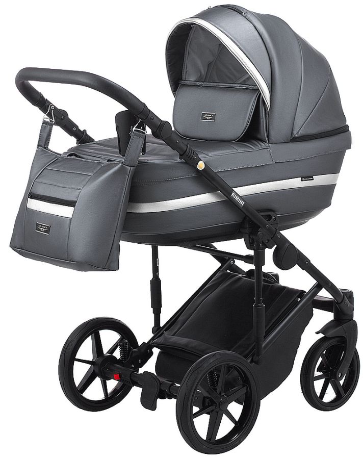 Коляска 2 в 1 Adamex Rimini ECO кожа 100% RI-253