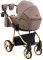 Коляска 2 в 1 Adamex Sierra Polar (Gold) SR430 капучино - коричневая кожа (перфорация)