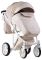 Коляска 2 в 1 Adamex Luciano jeans Q212 бежевый (узор)