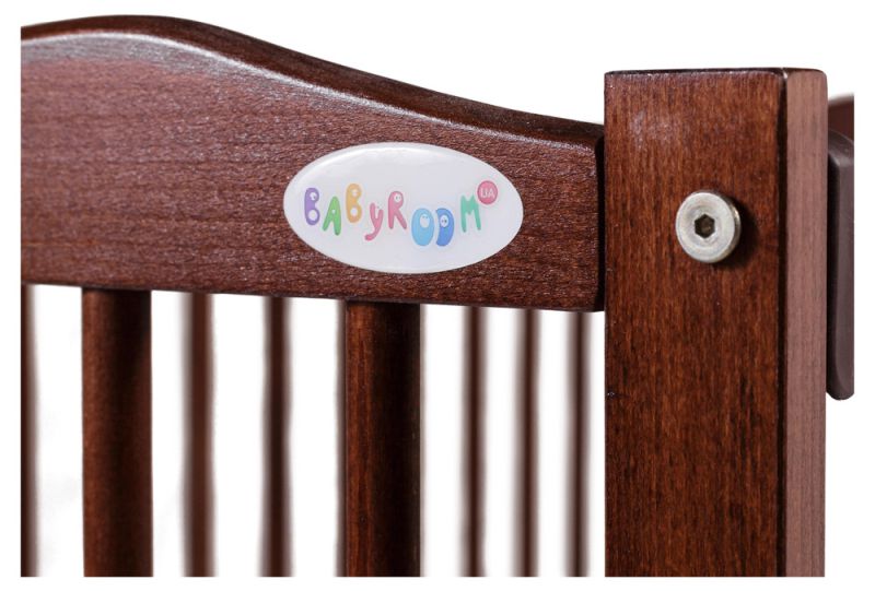 Кровать Babyroom Радуга маятник, ящик, откидной бок DVMYO-3  бук орех