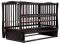 Кровать Babyroom Елит резьба, маятник, откидной бок DER-6  бук венге