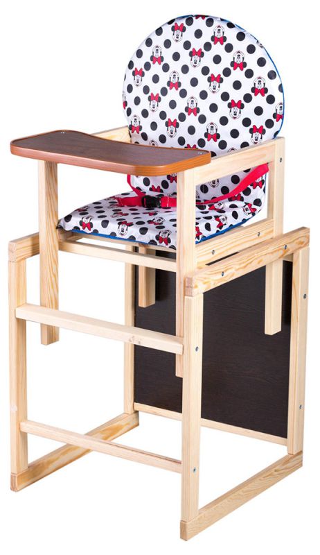 Стільчик-трансформер Наталка Зайчик люкс eko білий (minnie mouse)