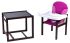 Стульчик- трансформер Babyroom Пони-220 тонированный пластиковая столешница  малина-розовый