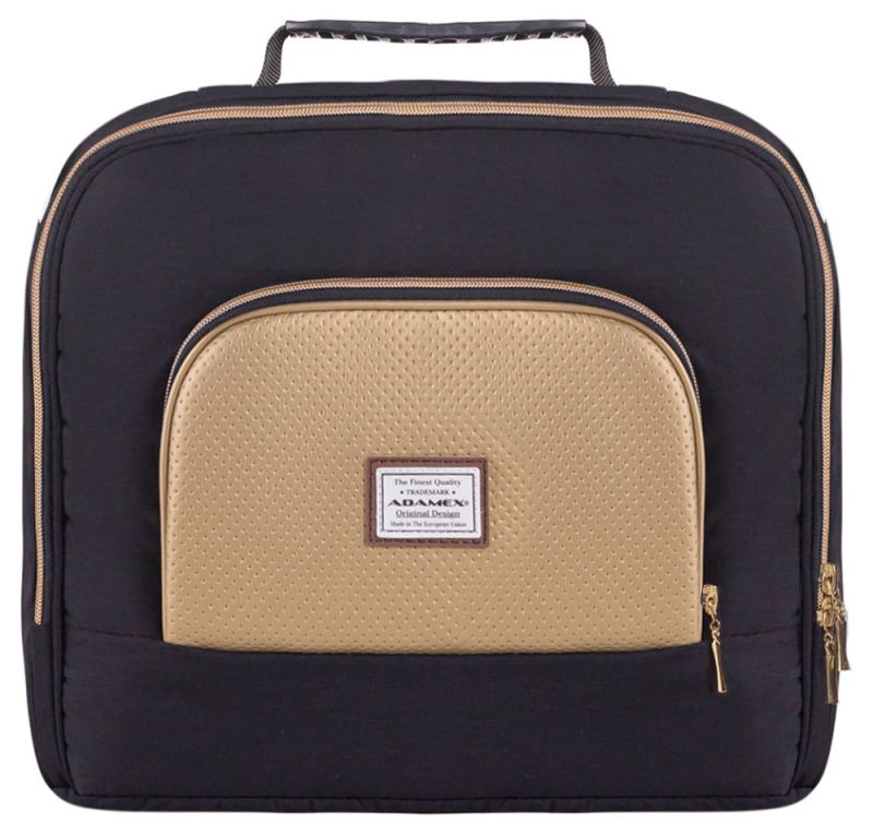 Коляска 2 в 1 Adamex Luciano Polar (Gold) Y828 золотий (шкіра) - чорний